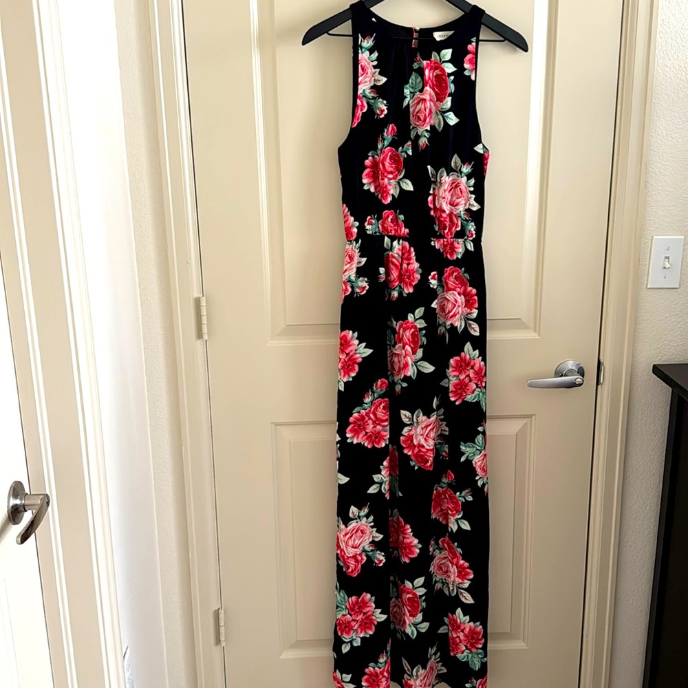 Everly Black Floral Maxi Dress